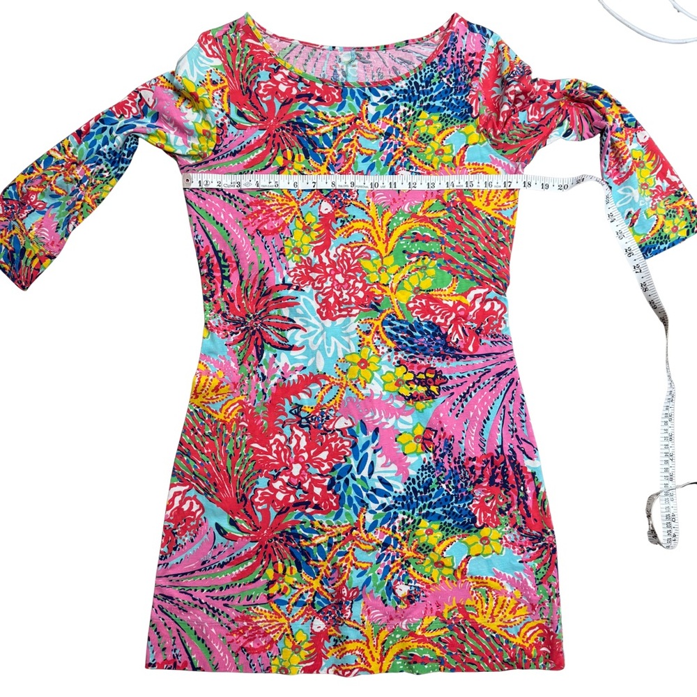Lilly Pulitzer MEDIUM Pima Cotton Marlowe Dress Fishing for Compliments Bateau - Picture 6 of 7